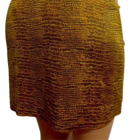 Slim Allure Swim Brown / Orange Animal Print Satin Sarong - Picture 3 of 5